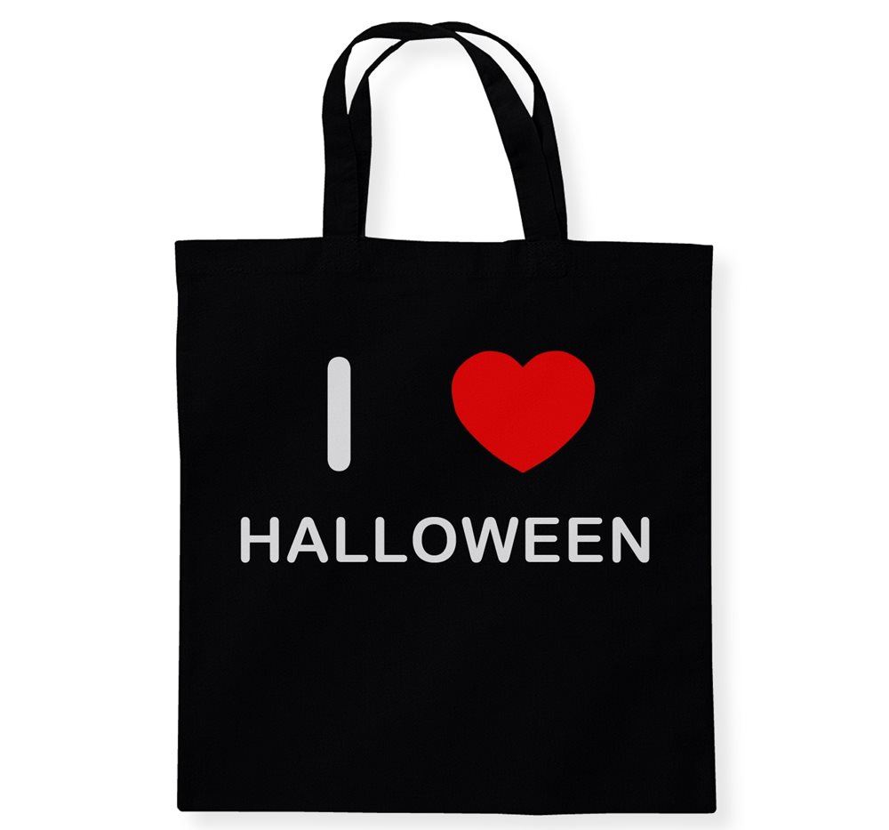 Halloween I Love Tragetasche wiederverwendbar Baumwolle Einkaufstasche - Bild 5 von 8