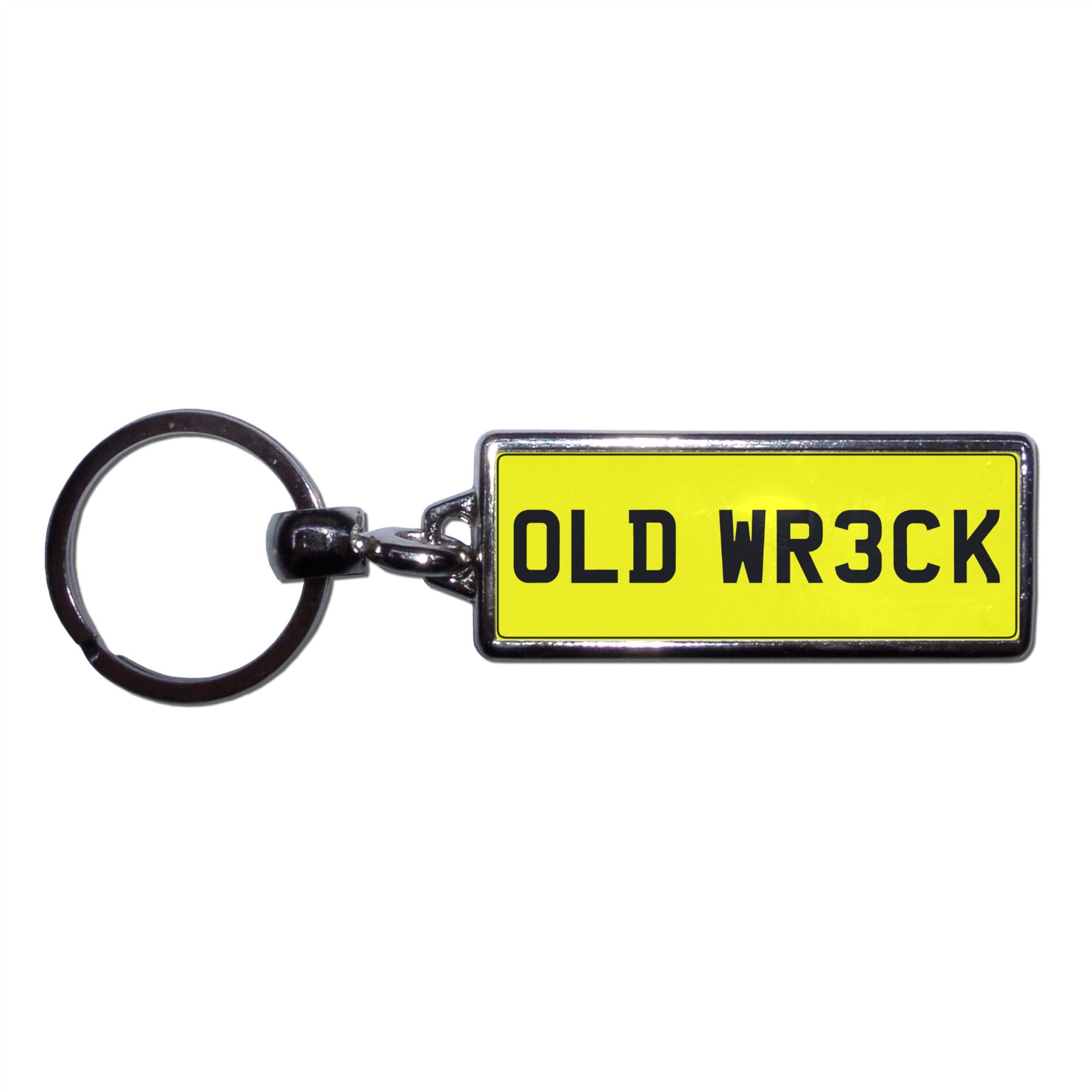 OLD WRECK - UK Number Plate Key Ring | Choose Medallion / Plastic / Metal - Picture 7 of 8
