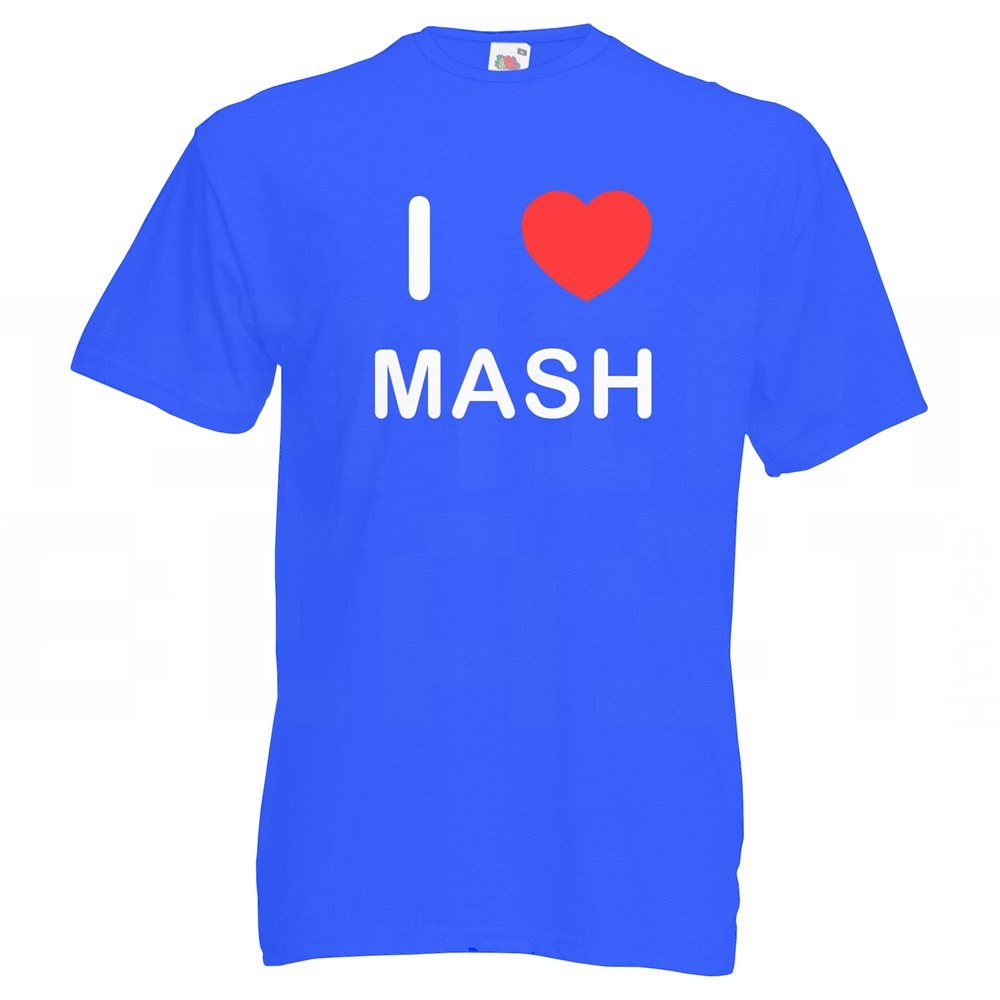 Mash I Love T Shirt Tee Adult Crew Neck Short Sleeved - Picture 13 of 34