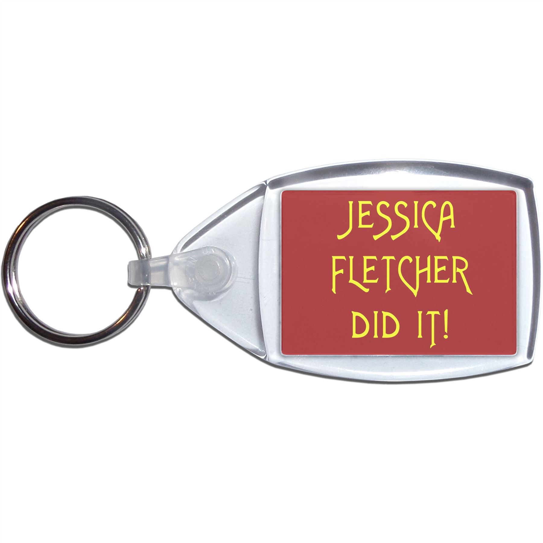 Jessica Fletcher Did It - Llavero de plástico transparente tamaño a elección nuevo - Imagen 7 de 8