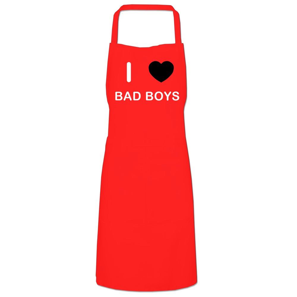 Bad Boys I Love Kitchen Apron Bib with Adjustable Neck and Ties - Picture 7 of 10