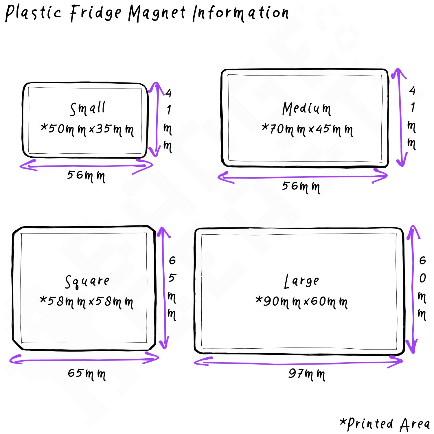 Curry I Love Heart Plastic Fridge Magnet (S, M, L, XL) - Picture 10 of 10