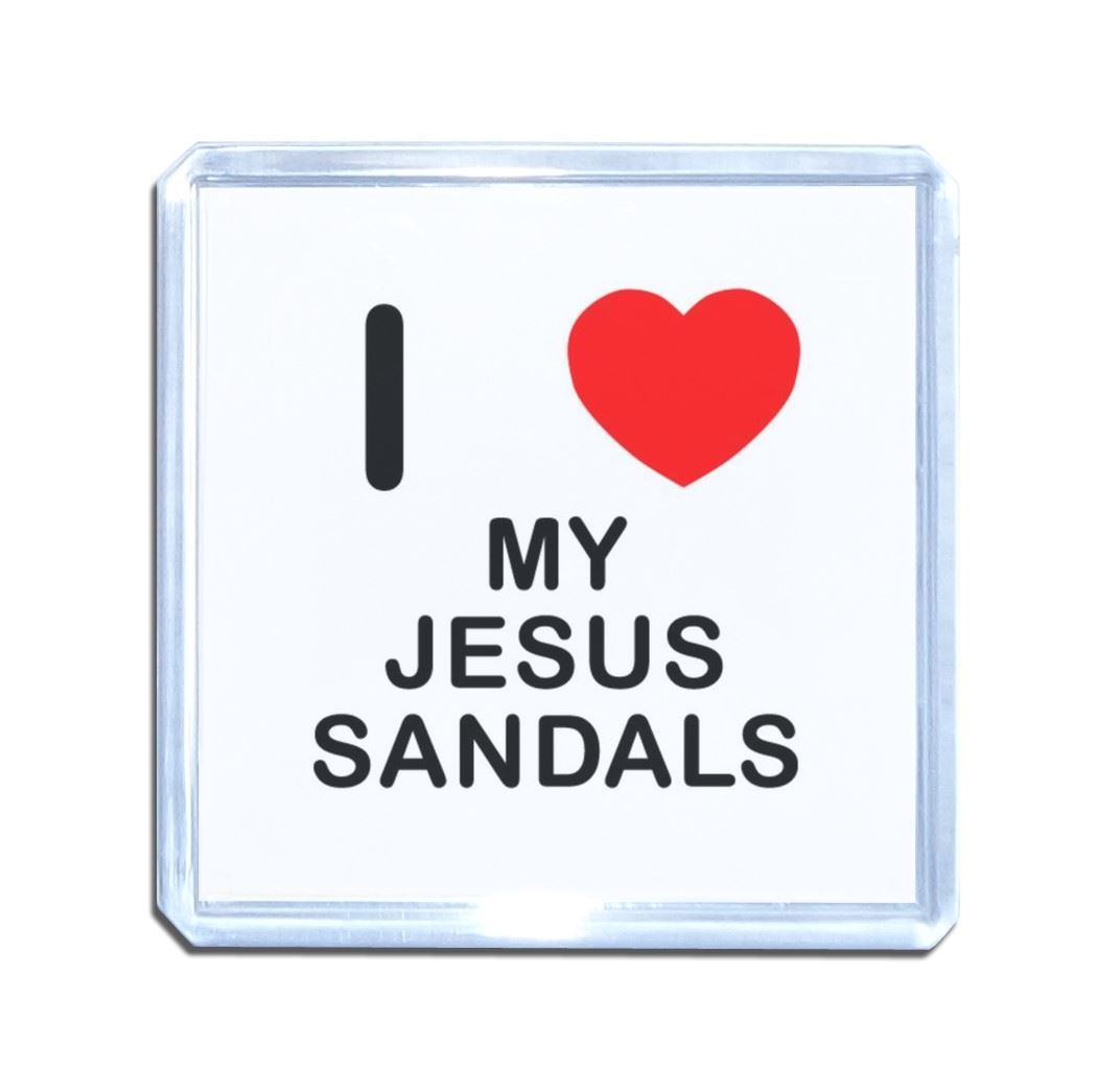 My Jesus Sandalen I Love Herz Kunststoff Kühlschrankmagnet (S, M, L, XL) - Bild 9 von 10