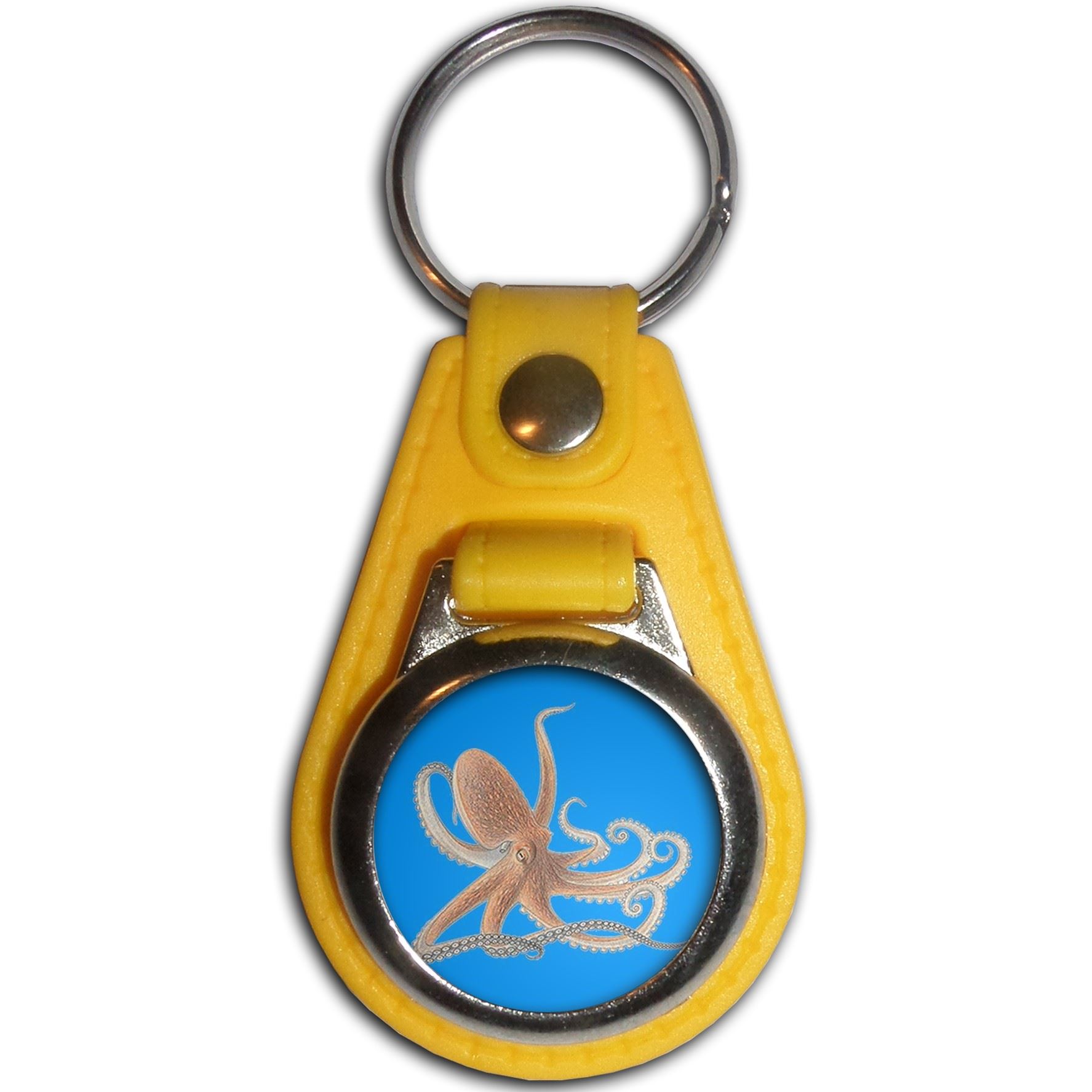 Octopus Plastic Medallion Key Ring (61mm x 38mm) - Picture 11 of 12