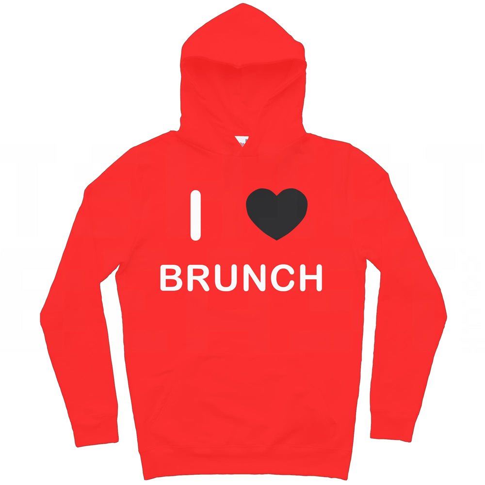 Brunch I Love Hoodie Pullover Adult Long Sleeved - Picture 21 of 34