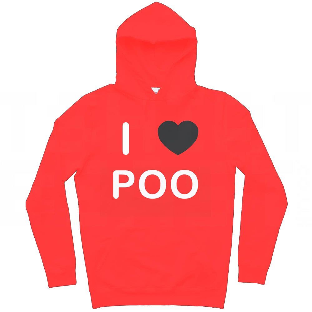 Poo I Love Hoodie Pullover Adult Long Sleeved - Picture 21 of 34