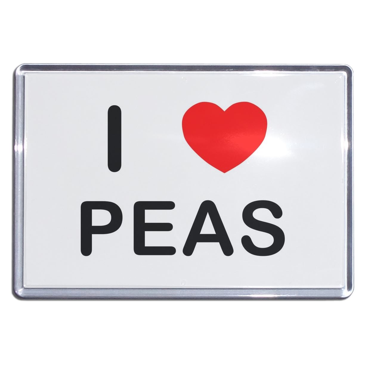 Peas I Love Heart Plastic Fridge Magnet (S, M, L, XL) - Picture 3 of 10