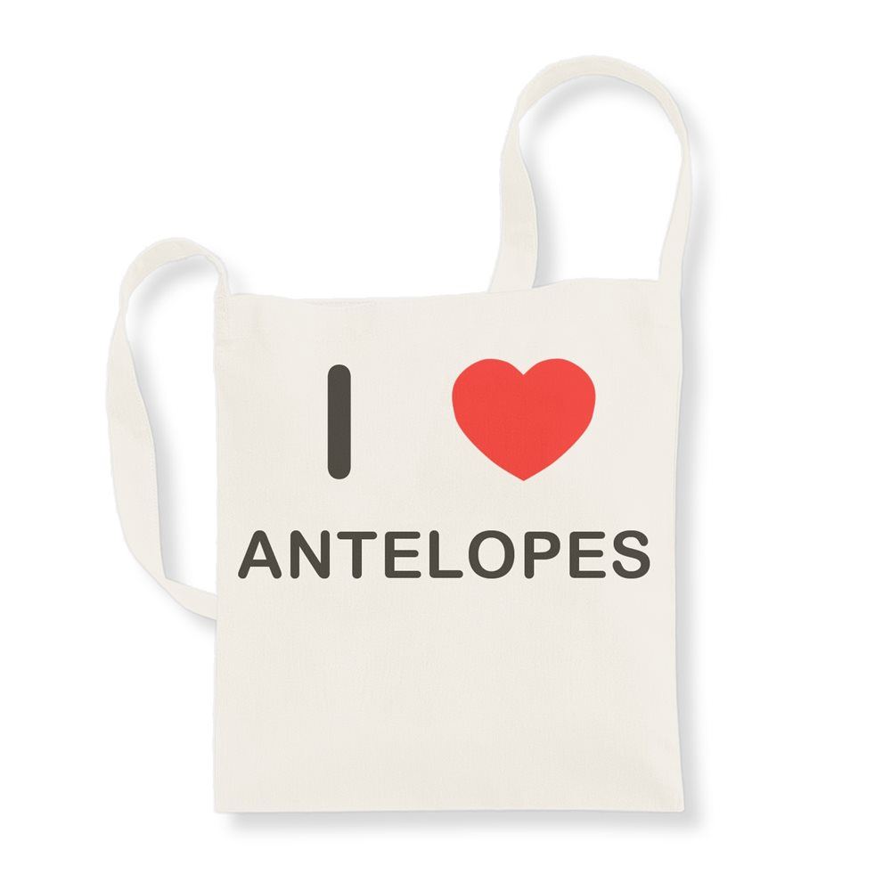 Bolso Antelopes I Love de algodón reutilizable con asa larga - Imagen 3 de 8