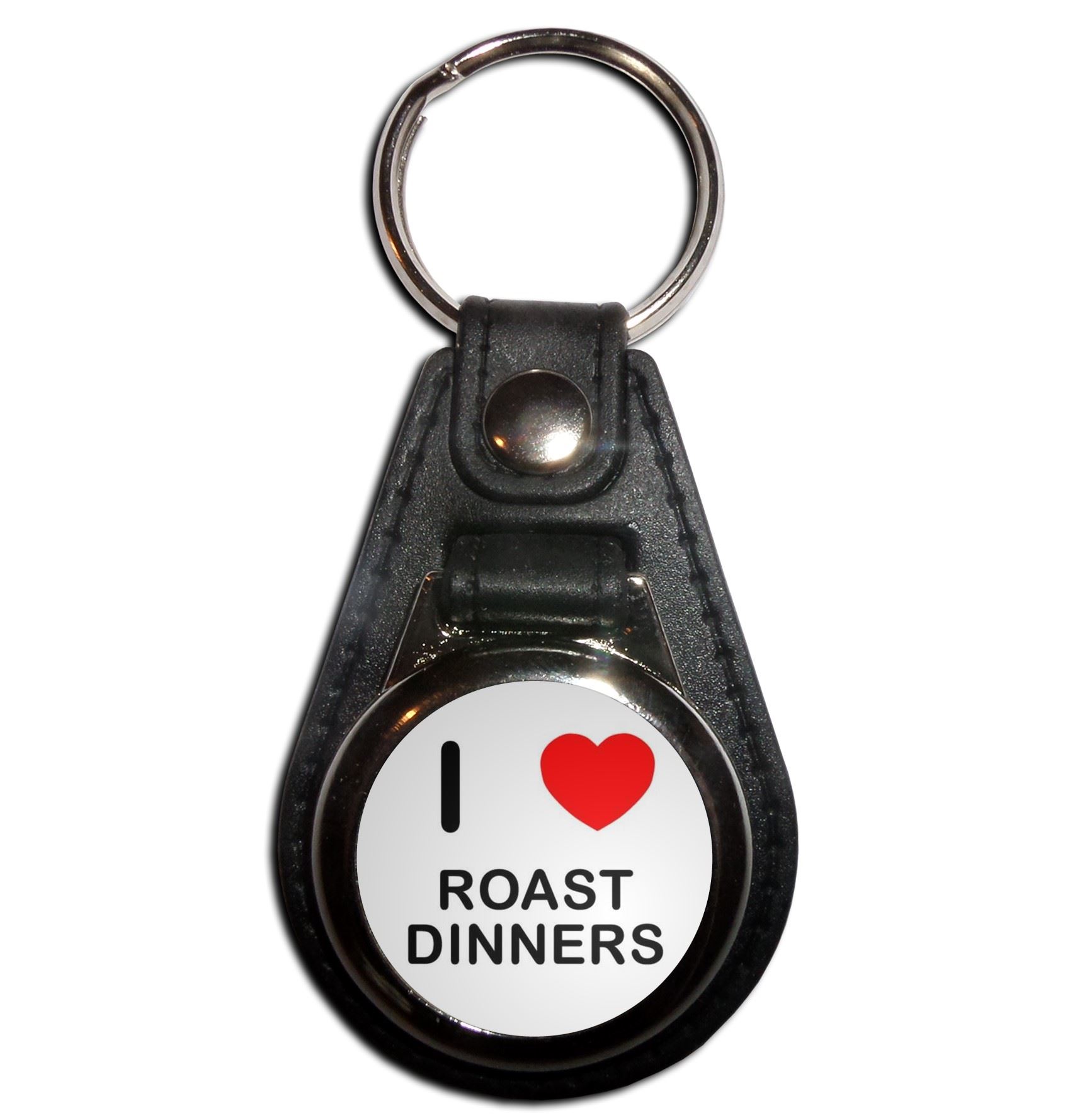Roast Dinners I Love Plastic Medallion Key Ring (61mm x 38mm) - Picture 3 of 12
