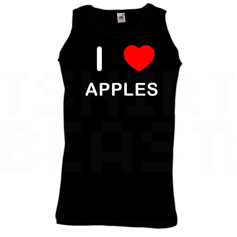Apples I Love Heart Weste Erwachsene Rundhalsausschnitt Sport Gym Weste - Bild 3 von 18