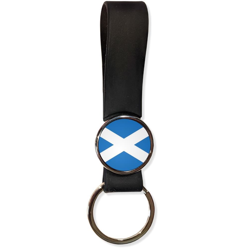 Scotland Flag Silicone Loop Key Ring (35mm x 120mm) - Picture 3 of 8