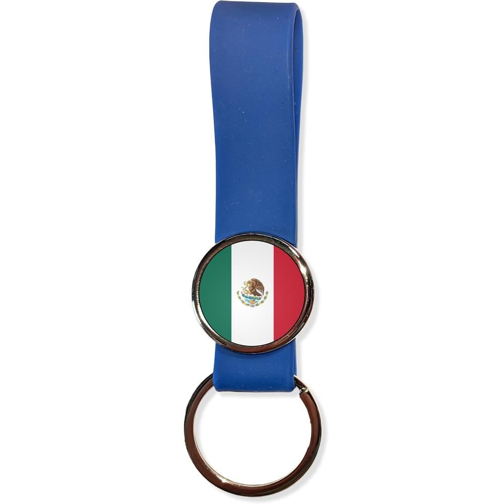 Mexico Flag Silicone Loop Key Ring (35mm x 120mm) - Picture 5 of 8