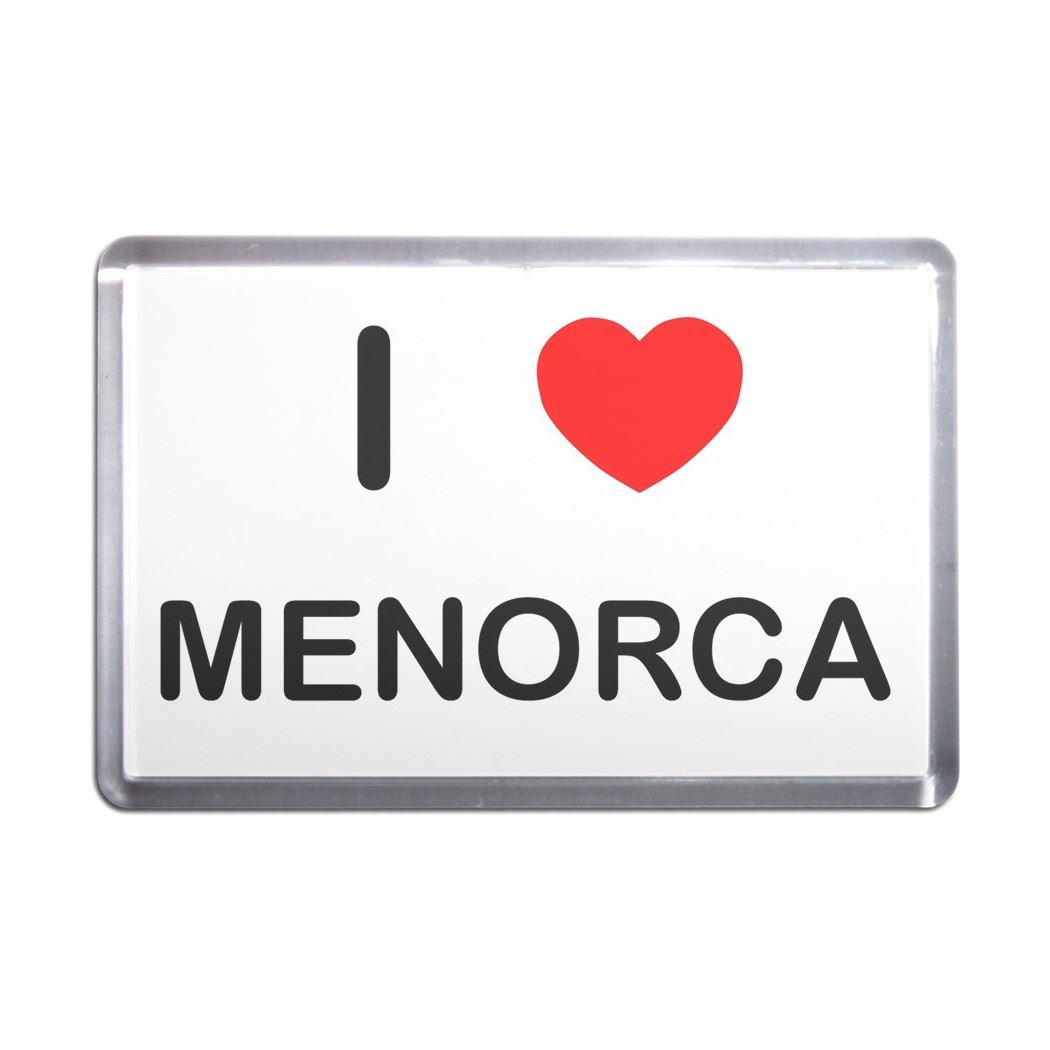 Menorca I Love Herz Kunststoff Kühlschrankmagnet (S, M, L, XL) - Bild 5 von 10