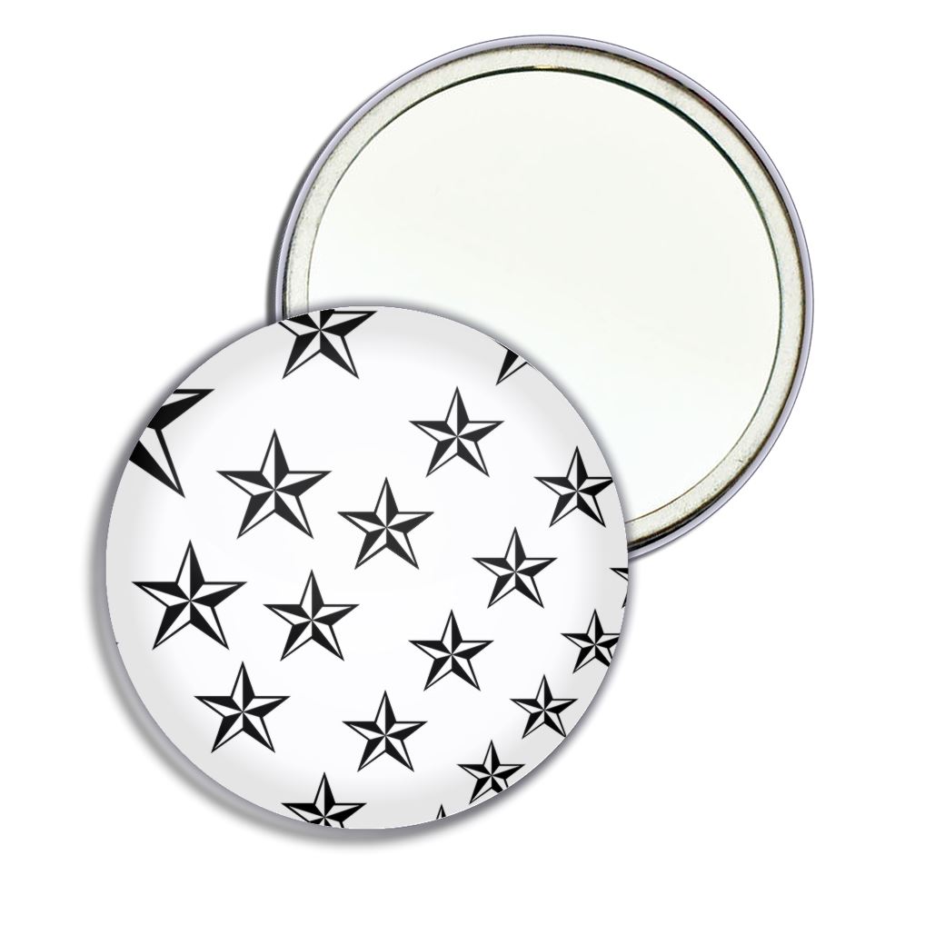 Espejo redondo de bolsillo compacto Nautical Stars (55 mm o 77 mm) - Imagen 3 de 6