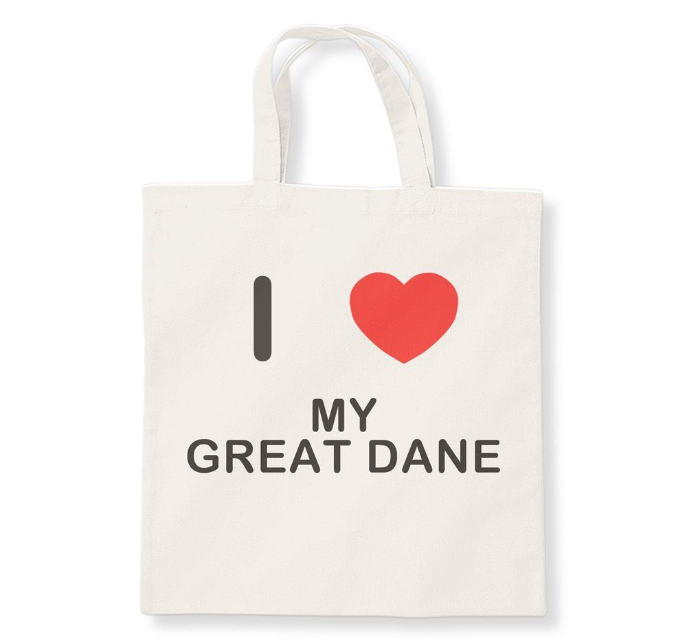 Bolso de compras de algodón reutilizable My Great Dane I Love - Imagen 3 de 8