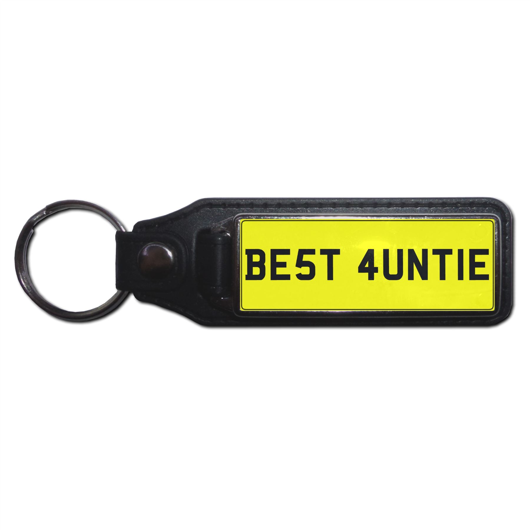BEST AUNTIE - UK Number Plate Key Ring | Choose Medallion / Plastic / Metal - Picture 5 of 8