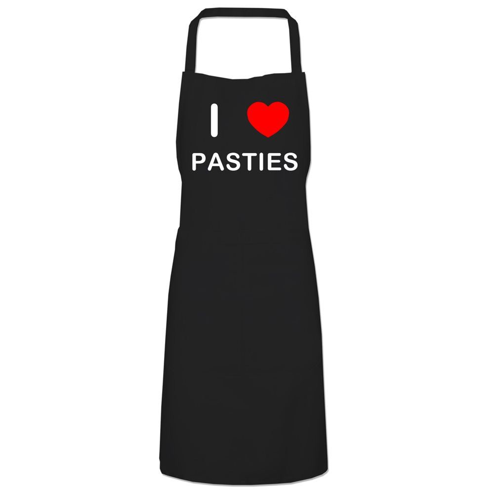 Pasties I Love Küchenschürze Latz mit verstellbarem Hals und Krawatten - Bild 3 von 10
