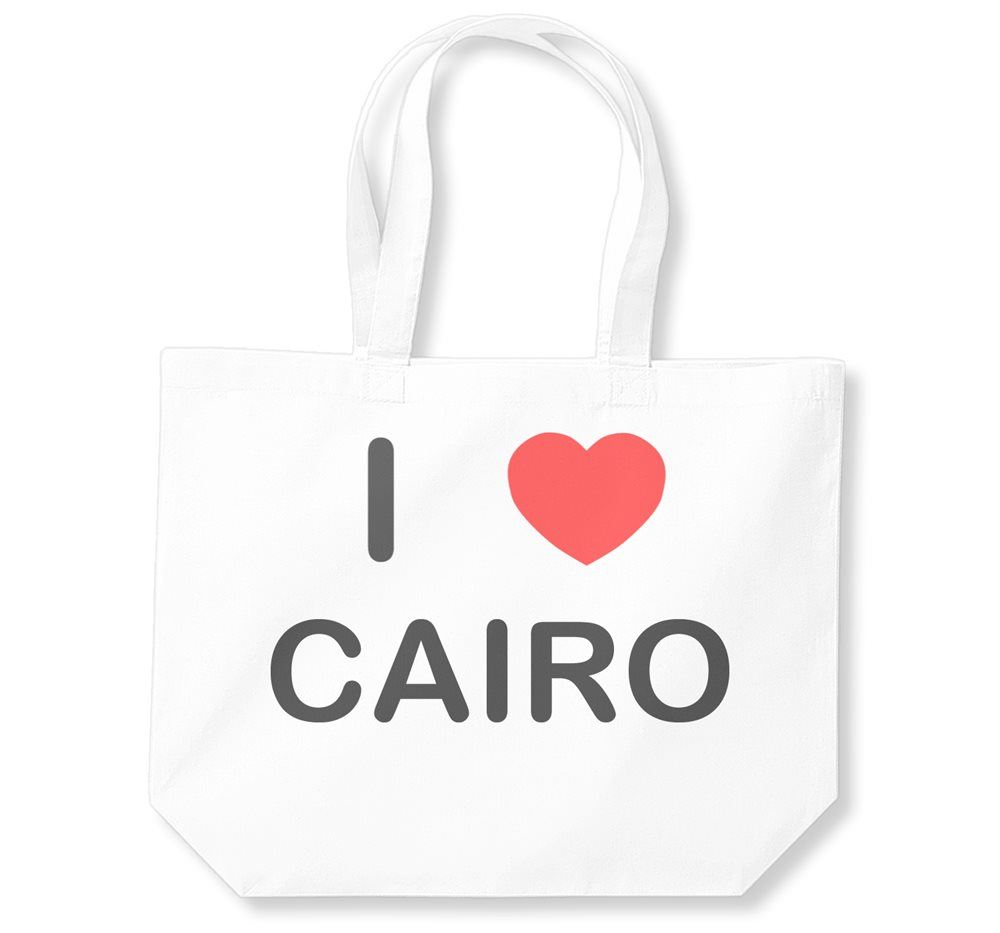 Cairo I Love Cotton Shopping Bag (Black, White, Natural) - Picture 7 of 8