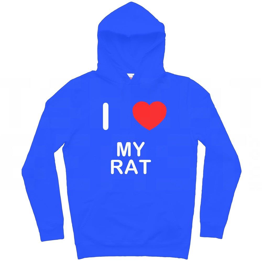 My Rat I Love Hoodie Pullover Erwachsene Langarm - Bild 15 von 34