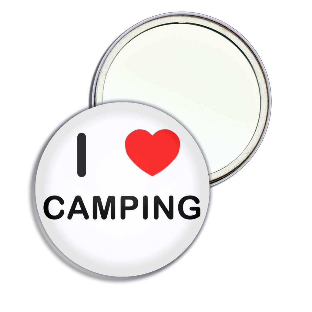 Camping I Love Herz runde Spiegeltasche kompakt (55 mm oder 77 mm) - Bild 5 von 6