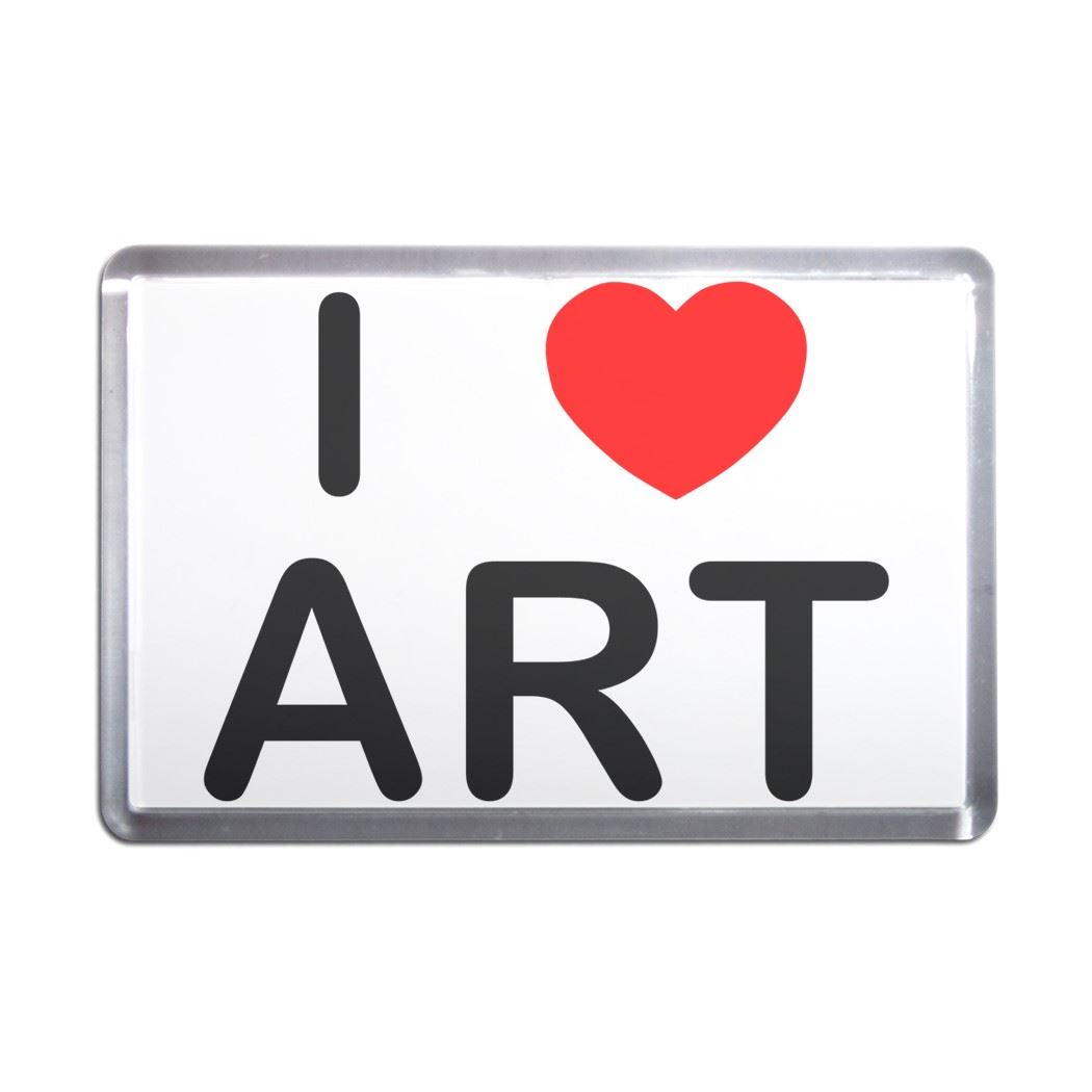 Art I Love Heart Plastic Fridge Magnet (S, M, L, XL) - Picture 5 of 10