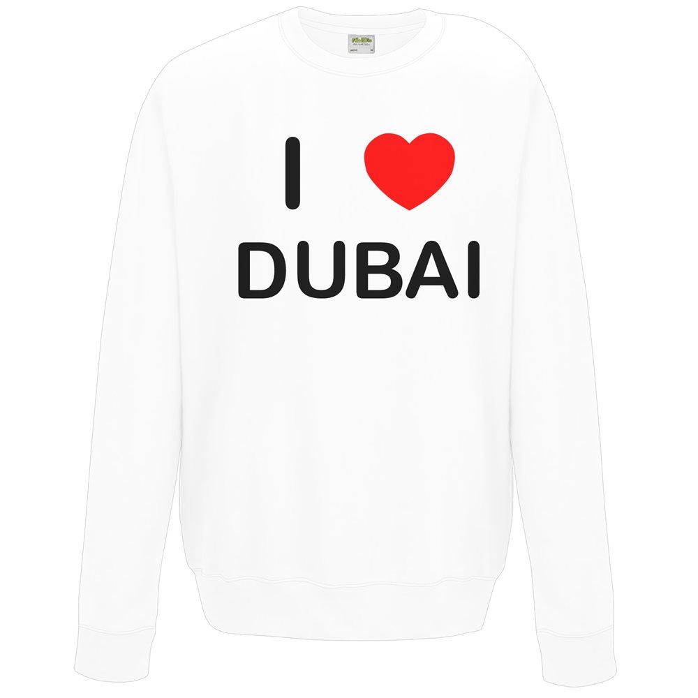 Dubai I Love Sweater Pullover Erwachsene Rundhals Langarm Sweatshirt - Bild 27 von 34