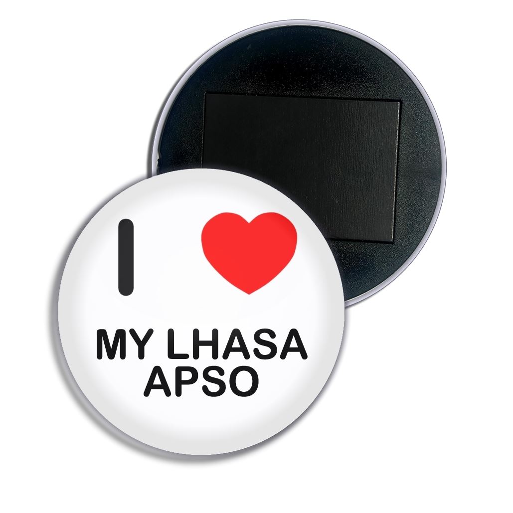 My Lhasa Apso I Love Heart Fridge Magnet Button Badge (25, 55 or 77mm) - Picture 4 of 4