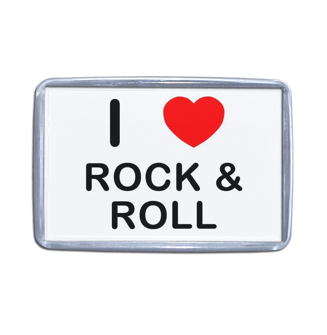 Rock and Roll I Love Heart Plastic Fridge Magnet (S, M, L, XL) - Picture 7 of 10