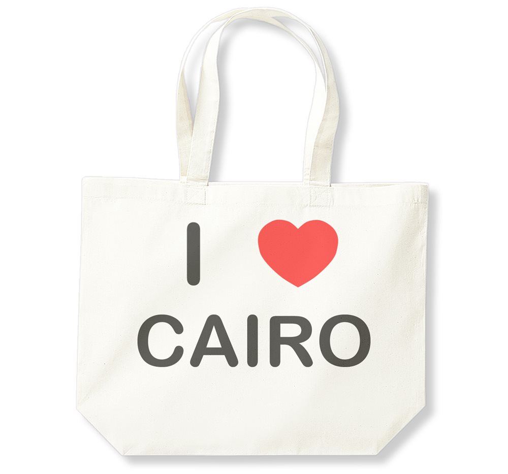 Cairo I Love Cotton Shopping Bag (Black, White, Natural) - Picture 3 of 8