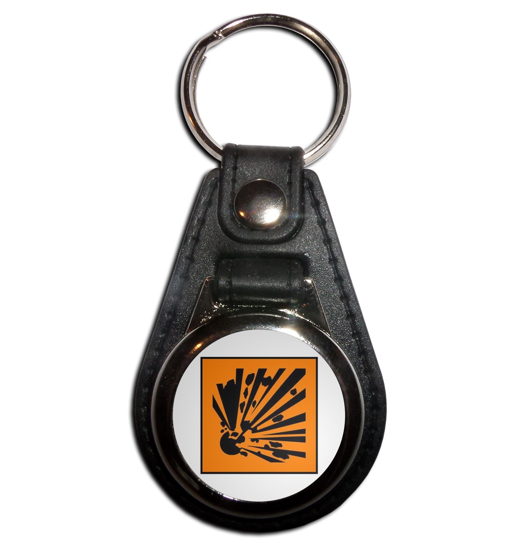 Explosives Plastic Medallion Key Ring (61mm x 38mm) - Picture 3 of 12