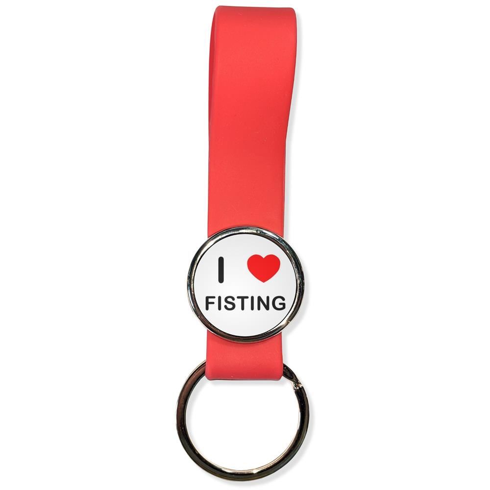 Fisting I Love Silicone Loop Key Ring (35mm x 120mm) - Picture 7 of 8