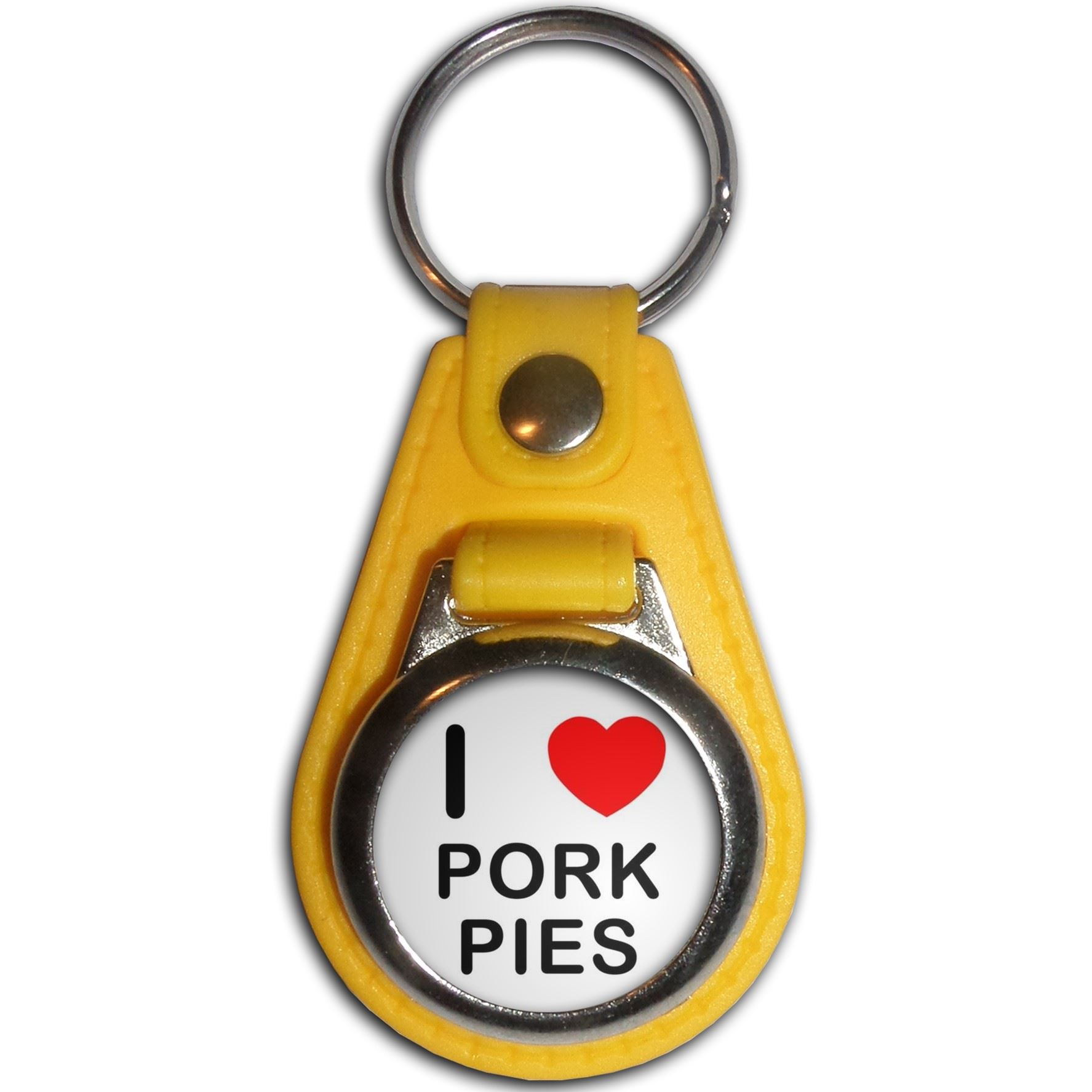 Pork Pies I Love Plastic Medallion Key Ring (61mm x 38mm) - Picture 11 of 12