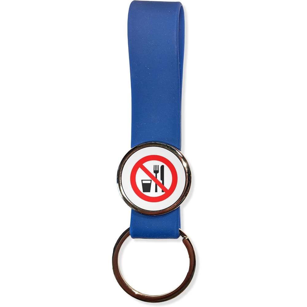No Food or Drink Silicone Loop Key Ring (35mm x 120mm) - Picture 5 of 8