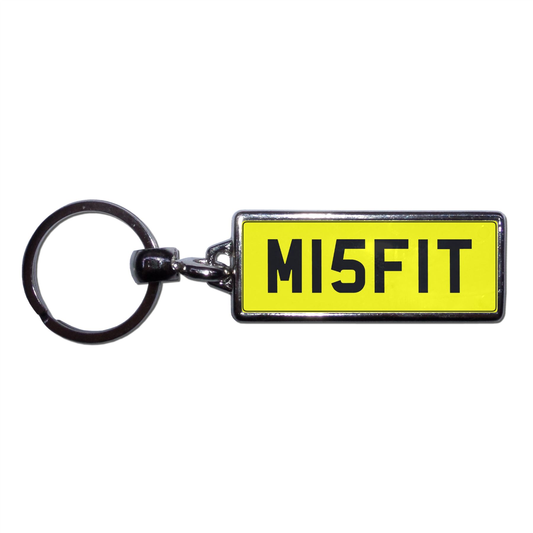 MISFIT - UK Number Plate Key Ring | Choose Medallion / Plastic / Metal - Picture 7 of 8
