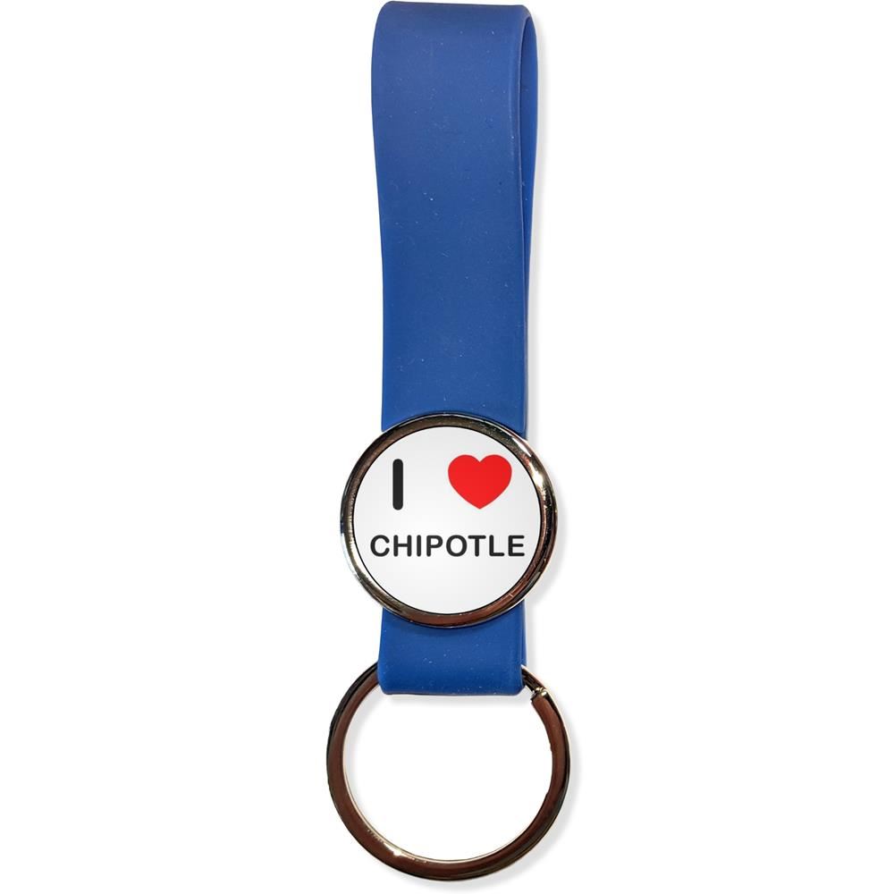 Chipotle I Love Silicone Loop Key Ring (35mm x 120mm) - Foto 5 di 8