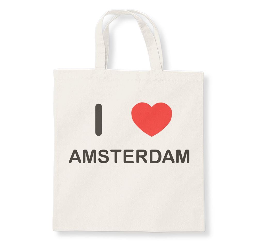 Bolso de compras de algodón reutilizable Amsterdam I Love - Imagen 3 de 8