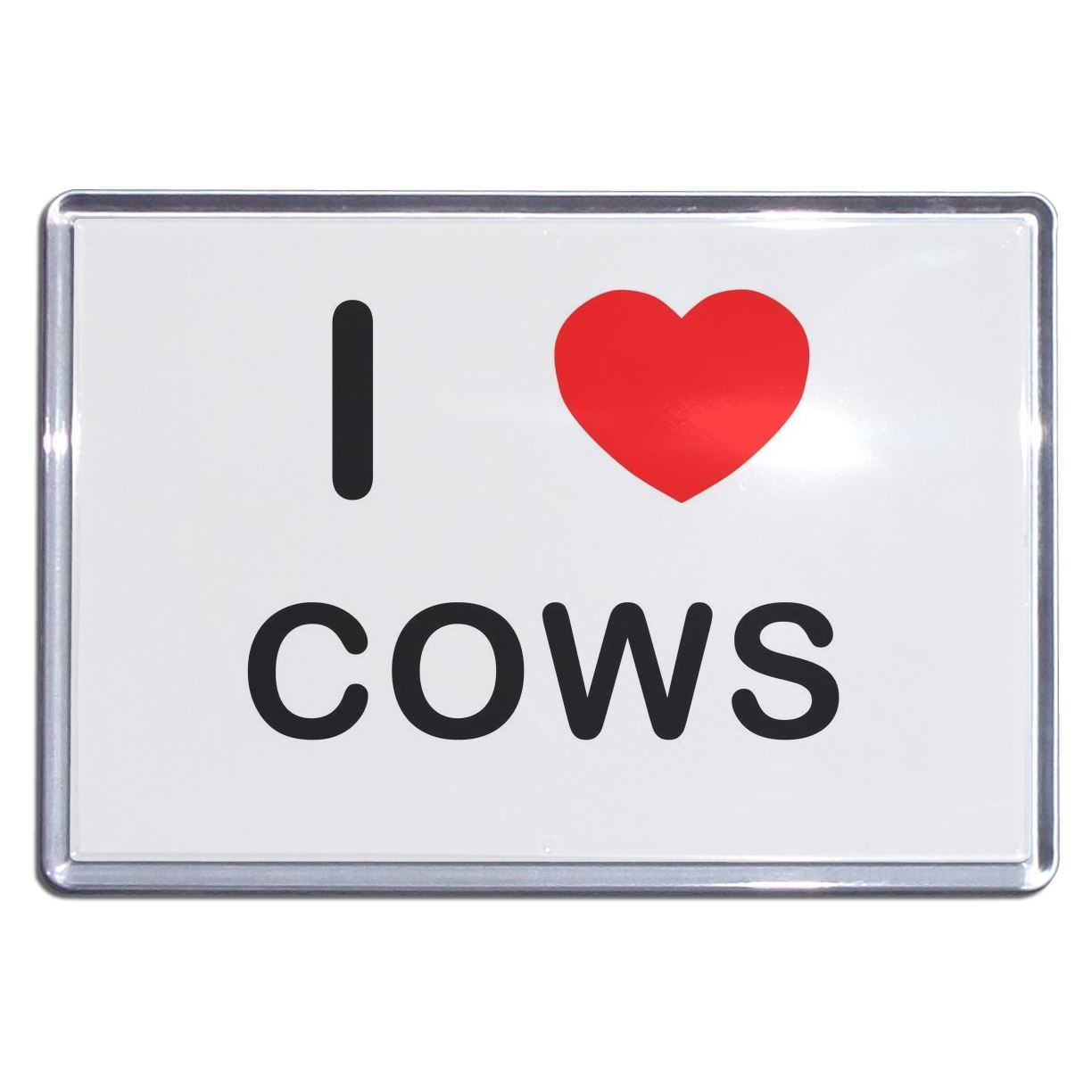 Cows I Love Heart Plastic Fridge Magnet (S, M, L, XL) - Picture 3 of 10