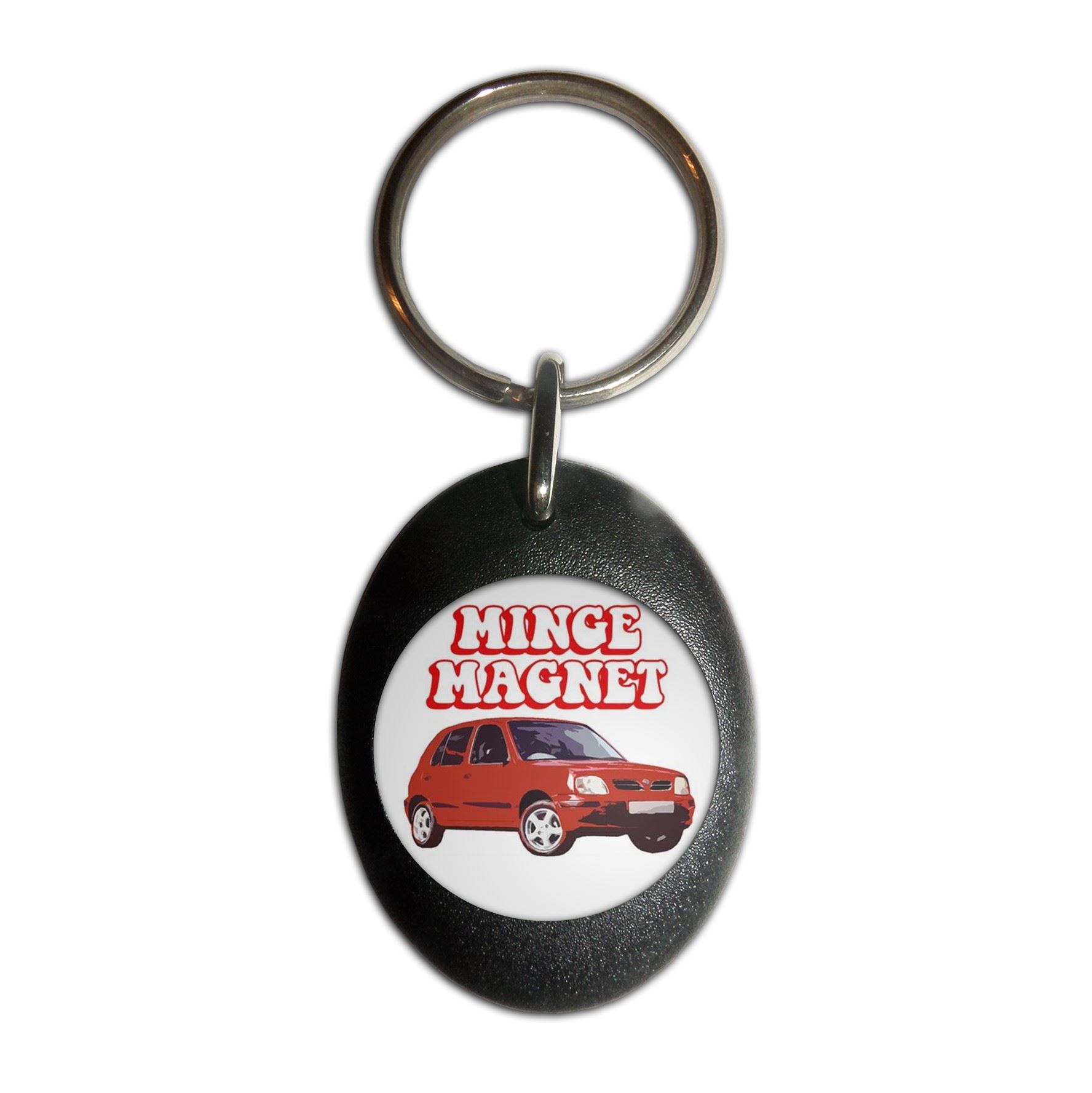 Minge Magnet Plastic Oval Key Ring (43mm x 32.5mm) - Picture 3 of 10