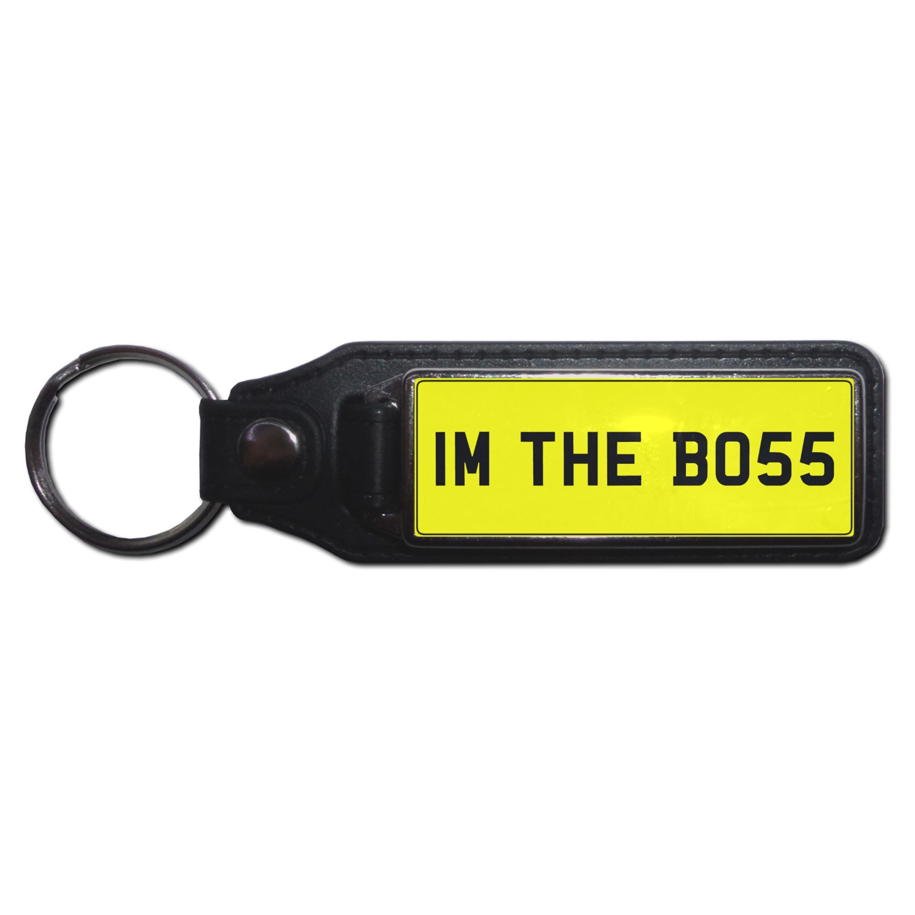 IM THE BOSS - UK Number Plate Key Ring | Choose Medallion / Plastic / Metal - Picture 5 of 8