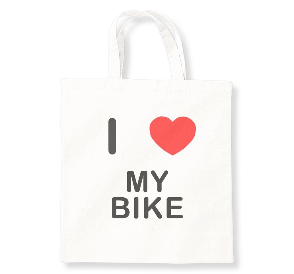 My Bike I Love Tote Bag Reusable Cotton Shopping Bag - Picture 7 of 8
