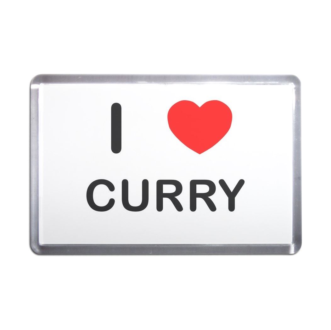 Curry I Love Heart Plastic Fridge Magnet (S, M, L, XL) - Picture 5 of 10