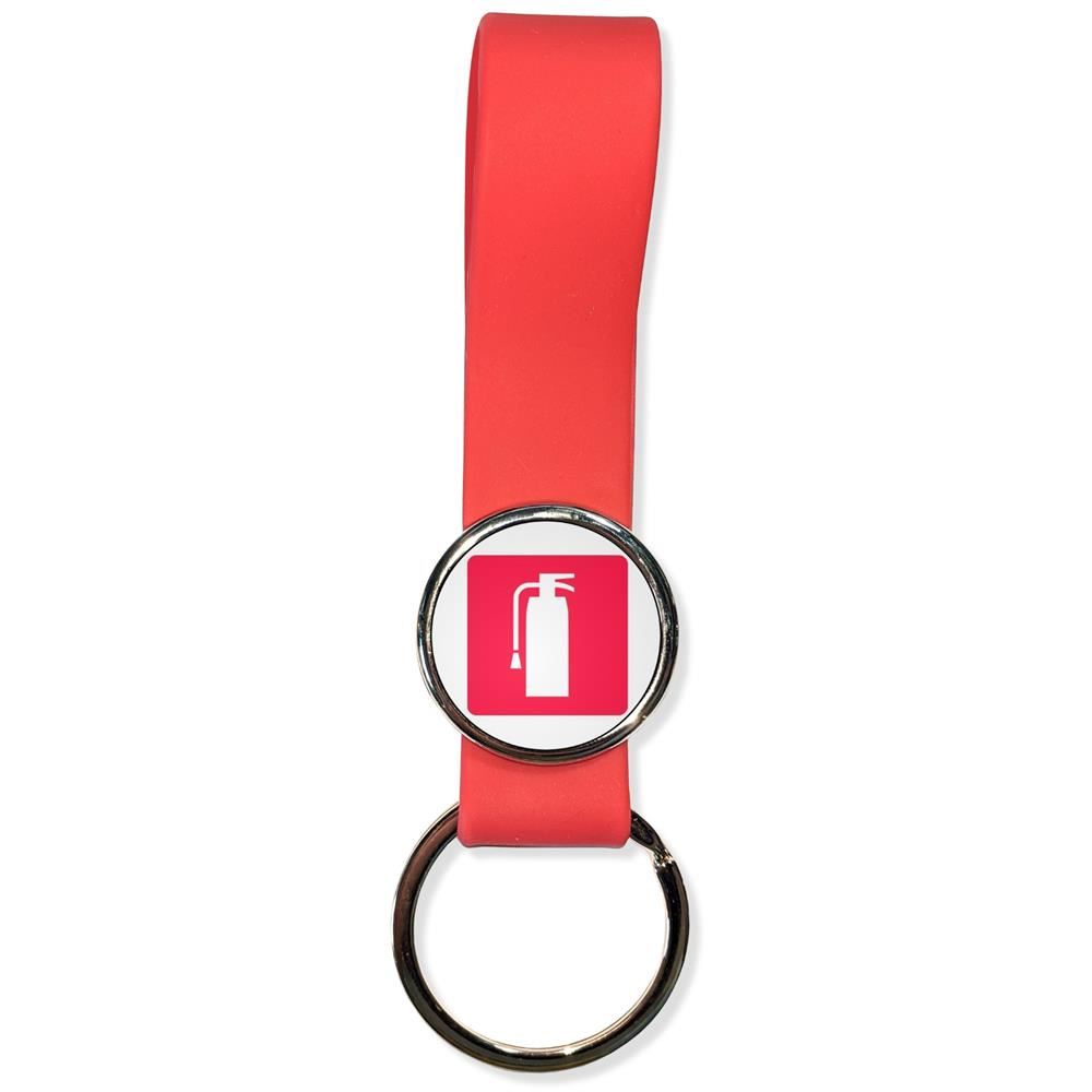 Fire Extinguisher Silicone Loop Key Ring (35mm x 120mm) - Picture 7 of 8