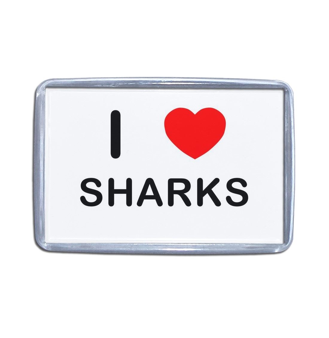 I Love Sharks Plastic Fridge Decoration Fun BadgeBeast eBay