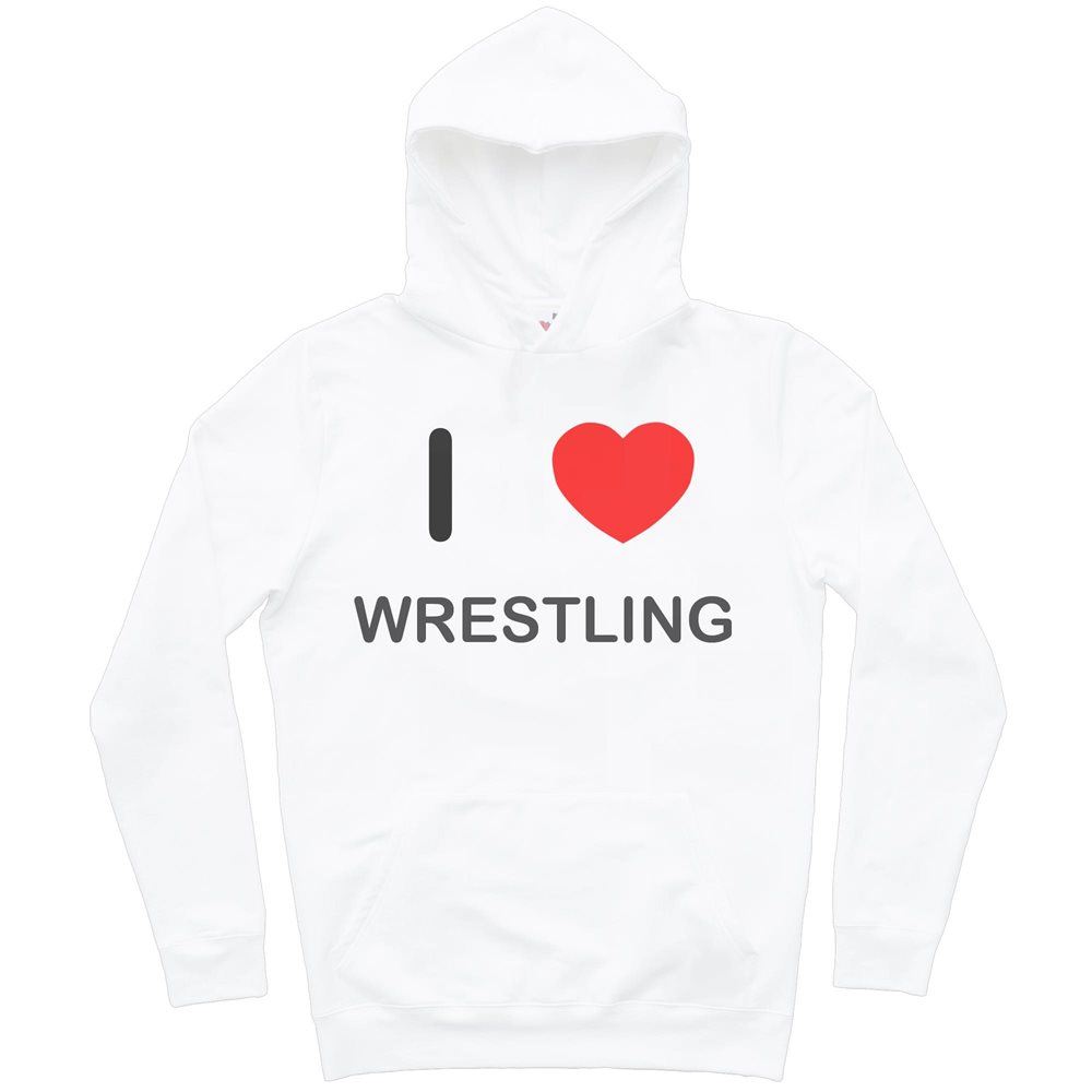 Wrestling I Love Hoodie Pullover Erwachsene Langarm - Bild 31 von 34
