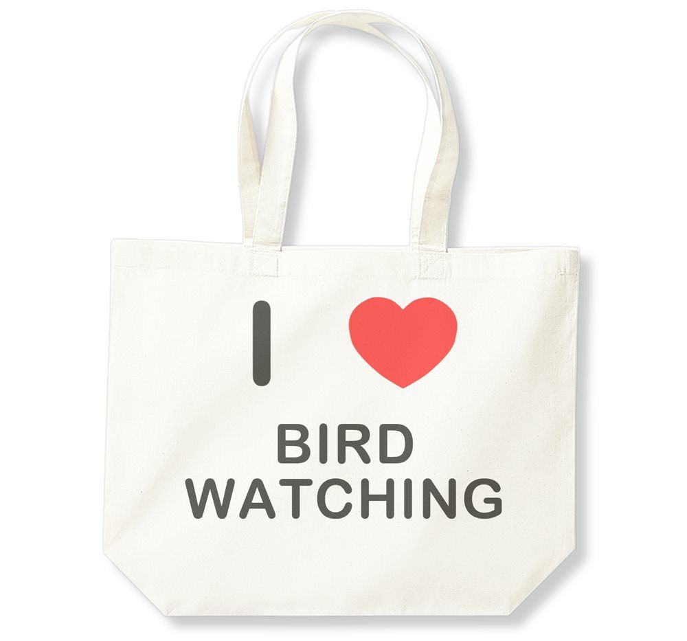 Bolso de compras de algodón Bird Watching I Love (negro, blanco, natural) - Imagen 3 de 8