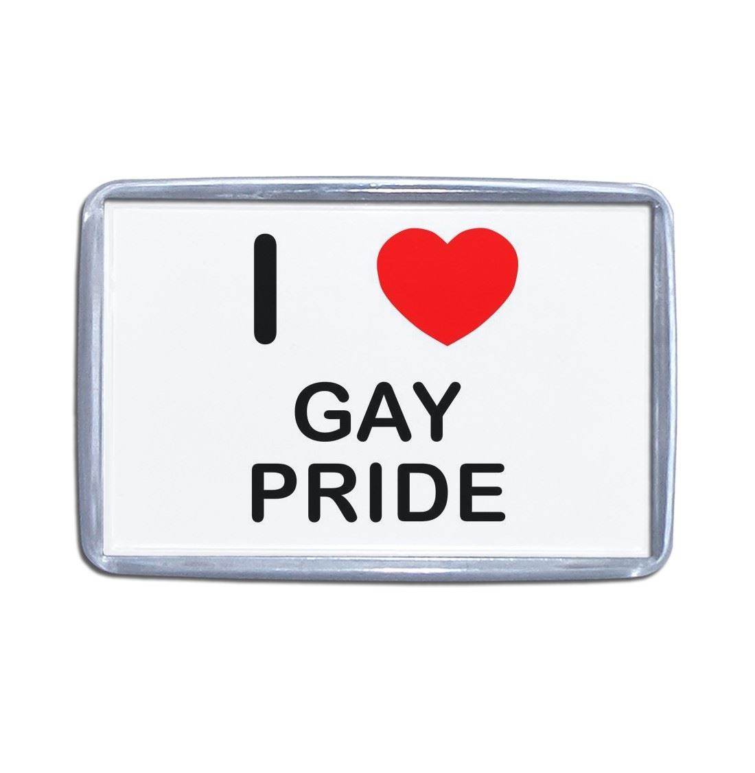Gay Pride I Love Heart Plastic Fridge Magnet (S, M, L, XL) - Picture 7 of 10
