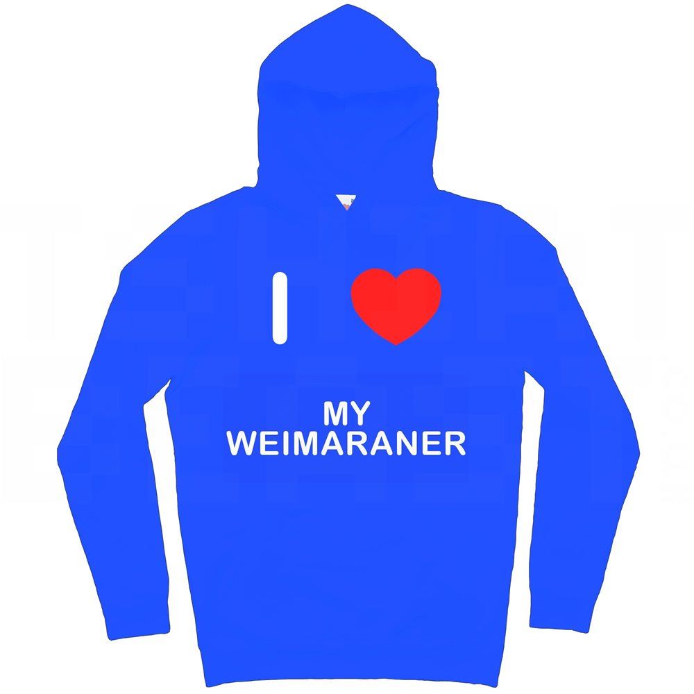 My Weimaraner I Love Sudadera con Capucha Pullover Adulto Manga Larga - Imagen 11 de 34