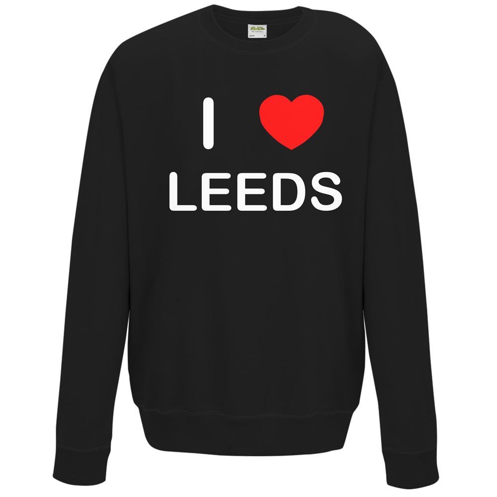 Leeds I Love Sweater Pullover Adult Crew Neck Long Sleeved Sweatshirt - Picture 7 of 34