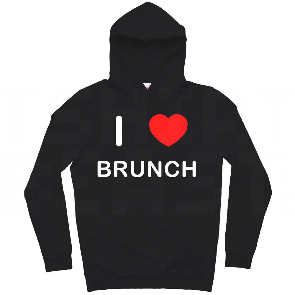 Brunch I Love Hoodie Pullover Adult Long Sleeved - Picture 7 of 34