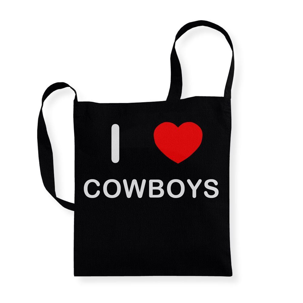 Bolso Cowboys I Love de algodón reutilizable con asa larga - Imagen 5 de 8